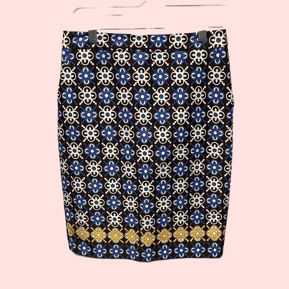 Cute mosaic tile Morocco cafe nights lined pencil mini skirt pockets